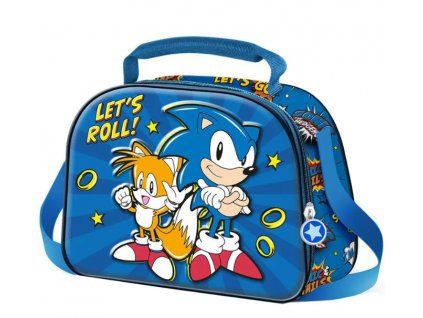 Merch Taška na oběd 3D Lets Roll Sonic The Hedgehog