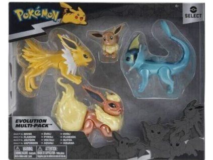 Firgurky Pokémon Eevee, Jolteon, Vaporeon, Flareon