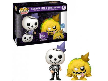 Funko Pop! Jack In The Box Skeleton Jack and Monster Taco Black