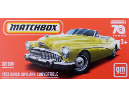 Matchbox 1953 Buick Skylark Convertible Yellow Box