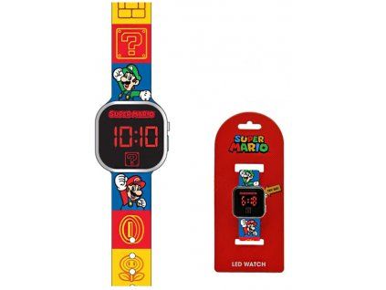 Dětské LED hodinky Super Mario