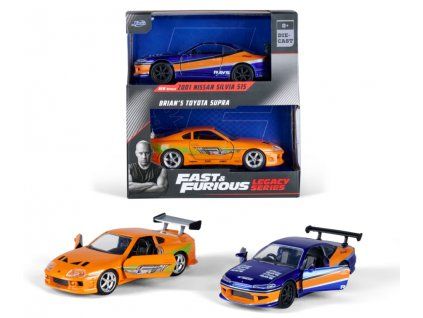Twin Pack Fast and Furious Nissan Silvia S15 Brians Toyota Supra
