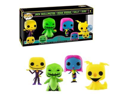 Funko Pop! Nightmare Before Christmas Blacklight 4pack
