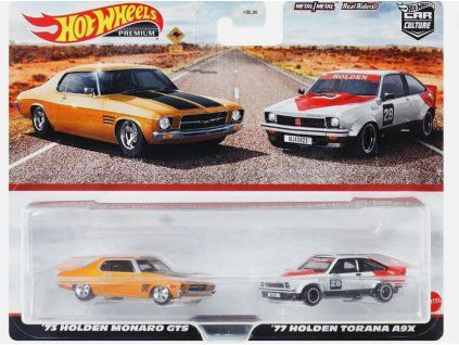 Hot Wheels Premium 73 Holden Monaro GTS a 77 Holden Torana A9X