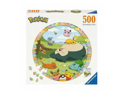Kruhové puzzle Pokémon 500dílků