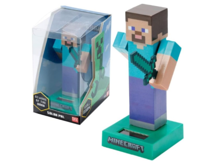 Solární figurka Minecraft Steve