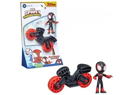 Figurka Spidey a jeho úžasní přátelé Miles Morales SpiderMan s motorkou Nové