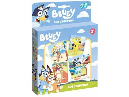 Razítkování puntíky Bluey
