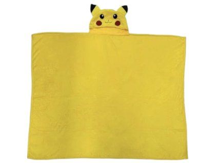 Flísová deka s kapucí Pokémon Pikachu