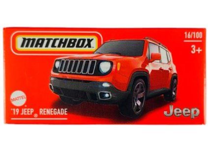 Matchbox 19 Jeep Renegade červený