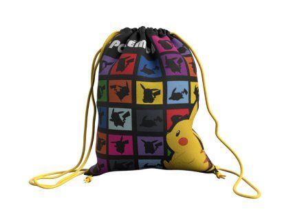 Sportovní vak Pokémon Pikachu ve čtvercích 43cm