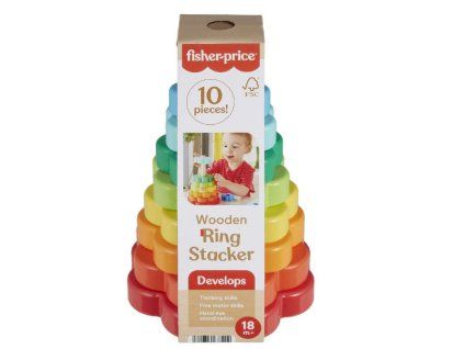 FisherPrice Dřevěná skládačka Prsteny