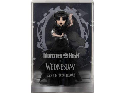 Monster High Wednesday Addams v černých šatech