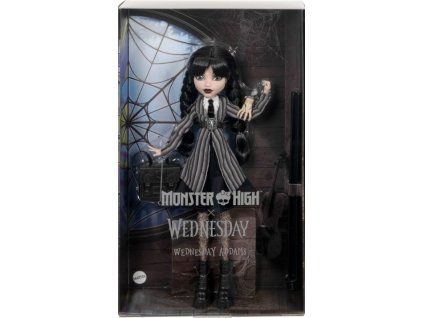 Monster High Wednesday Addams ve školní uniformě