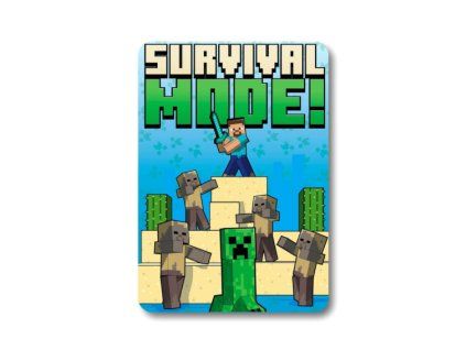 Flísová deka Minecraft Survival mode!
