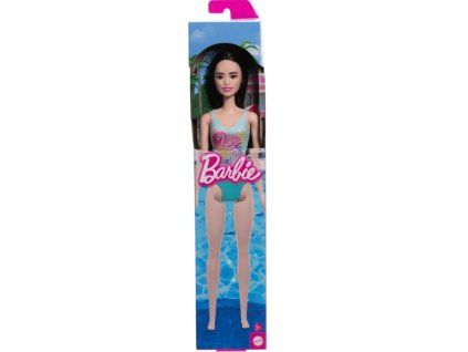 Barbie Beach Černovláska v modrých plavkách