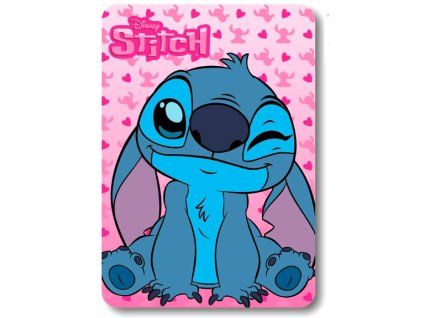 Flísová deka Disney Stitch růžová 100x140cm