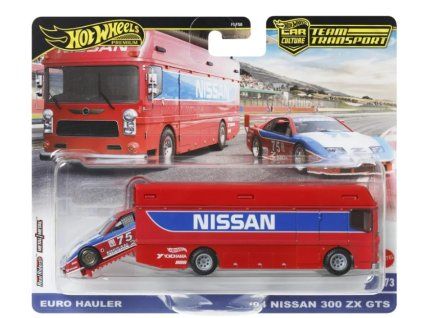 Hot Wheels Premium Car Culture Team Transport Euro Hauler a 94 Nissan 300 ZX GTS