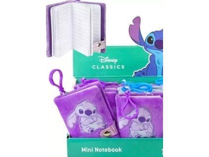 Minizápisník s klipem Disney Lilo a Stitch fialový