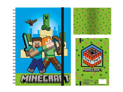 Zápisník Minecraft Postavy A5