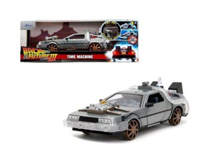 Auto Back to the Future III DeLorean Time Machine Railroad Wheelsx