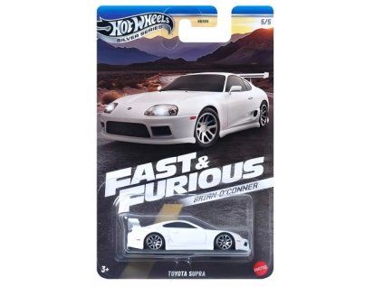 Hot Wheels Silver Series Fast and Furious Brian Oconner Toyota Supra bílá
