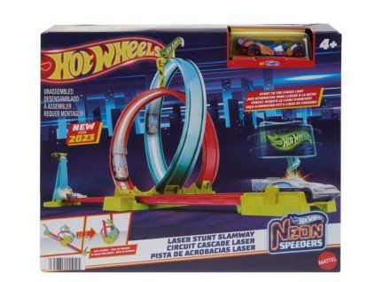 Dráha Hot Wheels Neon Speeders Laser Stunt Slamway