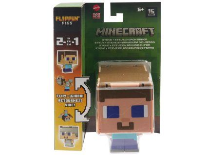 Figurka Minecraft Flippin Steve in Encharted Armor a Steve