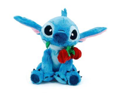 Plyšák Disney Stitch s růží 25cm