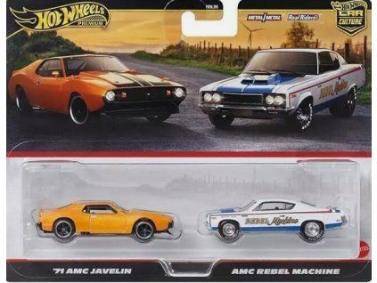 Hot Wheels Premium Car Culture 71 AMC Javelin and Amc Rebel Machine