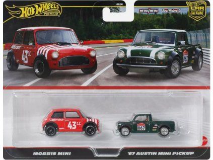 Hot Wheels Premium Car Culture Morris Mini and 67 Austin Mini Pickup