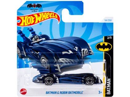 Hot Wheels Batman and Robin Batmobile modrý
