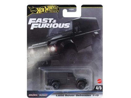 Hot Wheels Premium Fast and Furious Land Rover Defender 110 černý