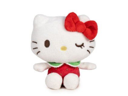 Plyšák Hello Kitty Fruits červená mrkající 12cm