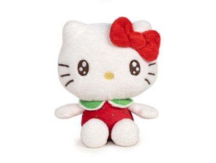 Plyšák Hello Kitty Fruits červená 12cm
