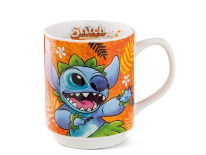 Hrnek Stitch oranžový 350ml
