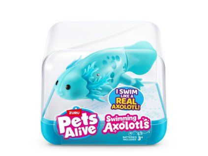 Pets Alive Plavající Axolotl modrý