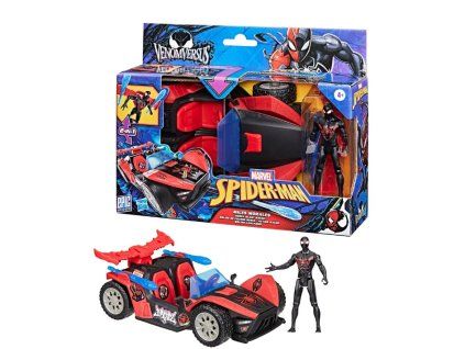 Auto s figurkou Marvel SpiderMan Venom Versus Miles Morales
