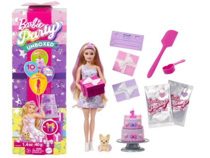 Panenka Barbie Party Unboxed Reveal fialová