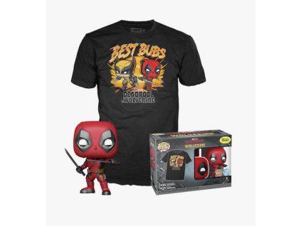 Funko set Deadpool and Wolverine a tričko vel.XL