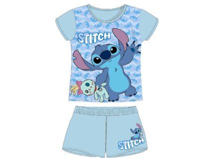 Pyžamo s kraťasy Disney Stitch modré 98cm