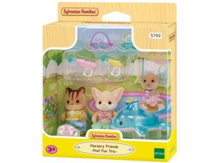 Sylvanian Families Zábava u bazénu Baby trio