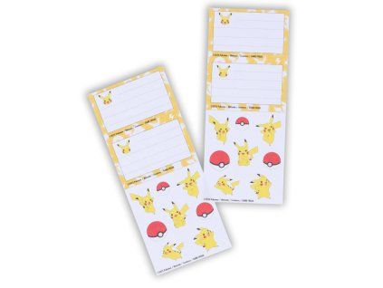Samolepky na sešity Pokémon Pikachu