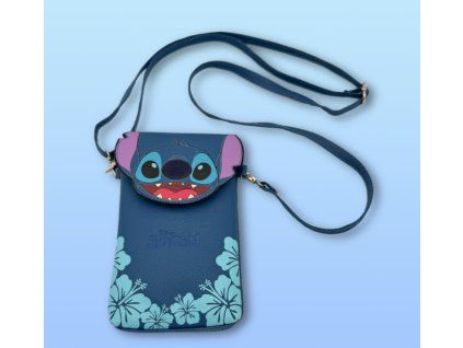 Taška na telefon Stitch modrá