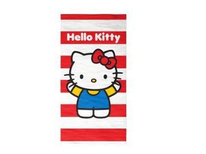 Osuška Hello Kitty červenobílá 140x70cm