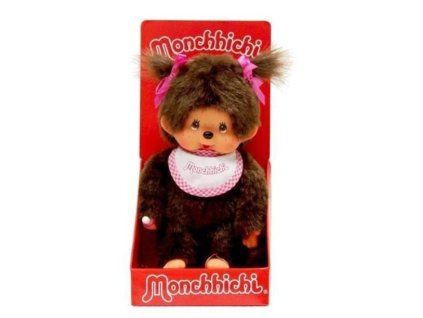 Plyšák Monchhichi Holčička v růžovém 20cm