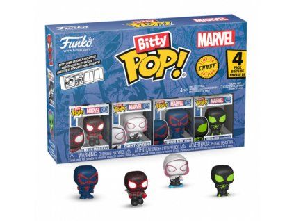 Funko Bitty Pop! Spider Man Miles Morales, GhostSpider, SpiderMan 2099
