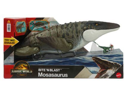 Figurka Jurský svět Bite N Blast Mosasaurus