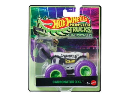 Hot Wheels Monster Trucks Glow in the Dark Carbonator XXL bílý