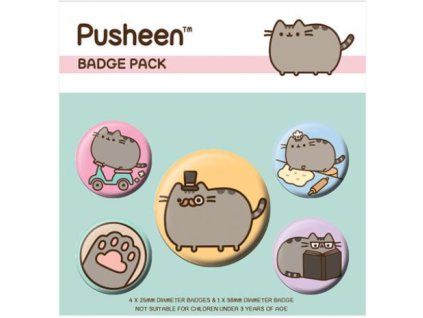 Odznaky Pusheen Fancy 5ks